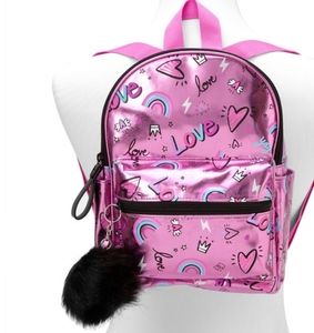Pink Love Holographic Mini Backpack purse